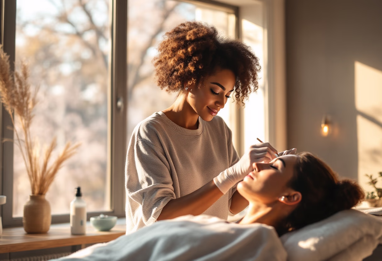 image of individual beautician at work
